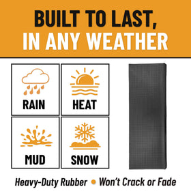 Heavy-duty rubber Ottomanson tread durable against sun and rain for outdoor use