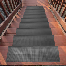 Pack of five Ottomanson Bullnose Outdoor Treads ready for installation