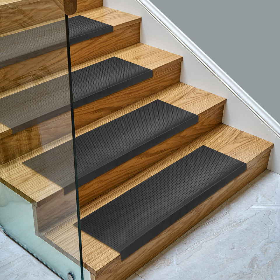 Ottomanson Bullnose Outdoor Tread with wrap-edge grip for safer footing on exterior stairs