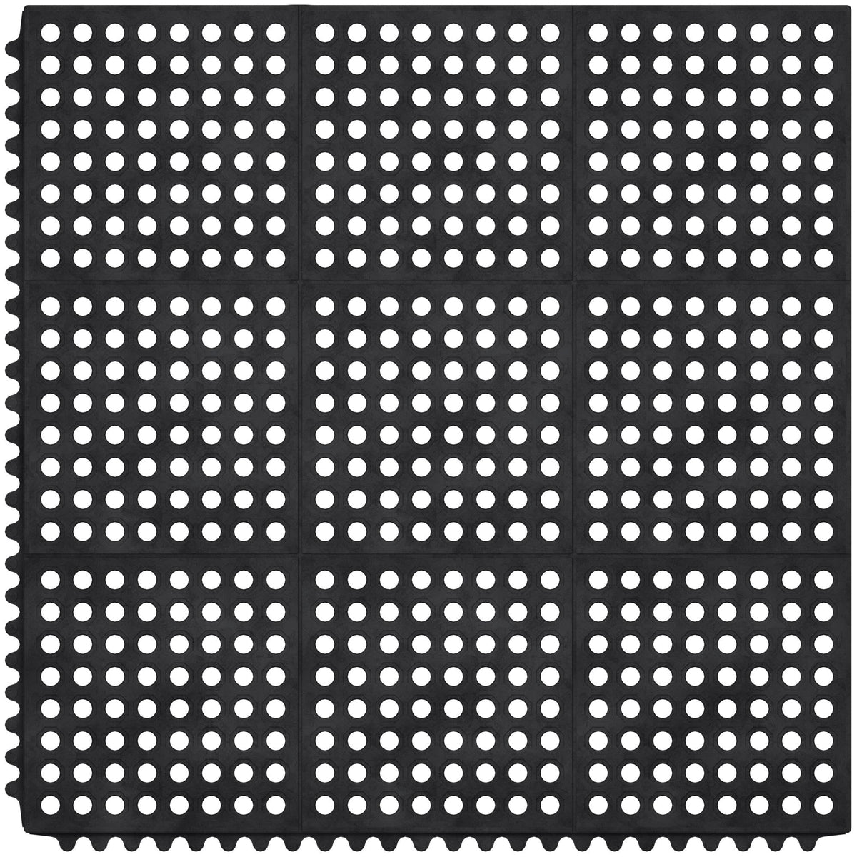 Ottomanson heavy-duty rubber floor mat with non-slip backing for safer work areas.
