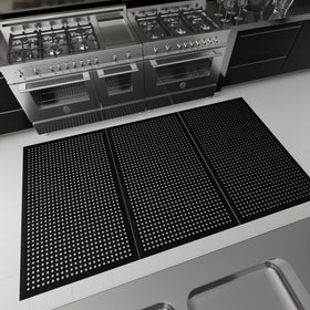 Ottomanson non-slip rubber mat in kitchen-use setup demonstrating secure placement.