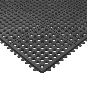 Ottomanson durable mat resists stains and fading for indoor or outdoor use.