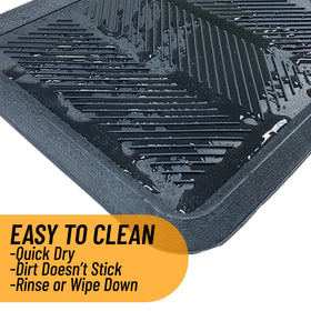 Ottomanson entryway mat ideal for mud, dirt, and pet feeding areas