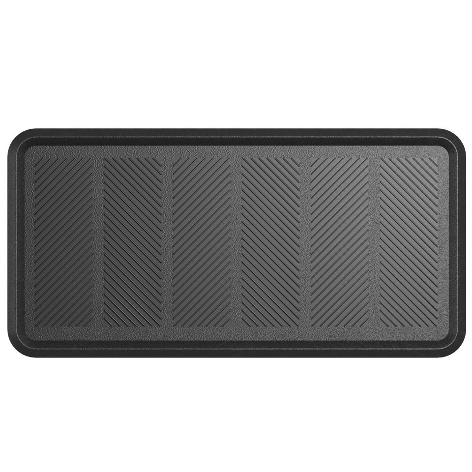 Ottomanson heavy-duty rubber boot tray front view with non-slip surface for footwear
