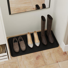 Ottomanson rubber boot tray side profile showing slim height for storage