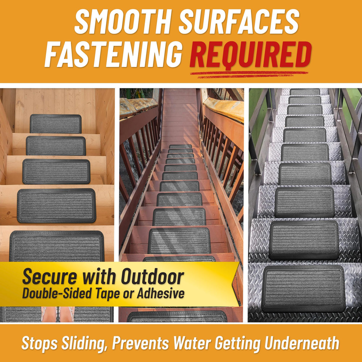 Ottomanson Stair Treads wood or smooth surface fastening required