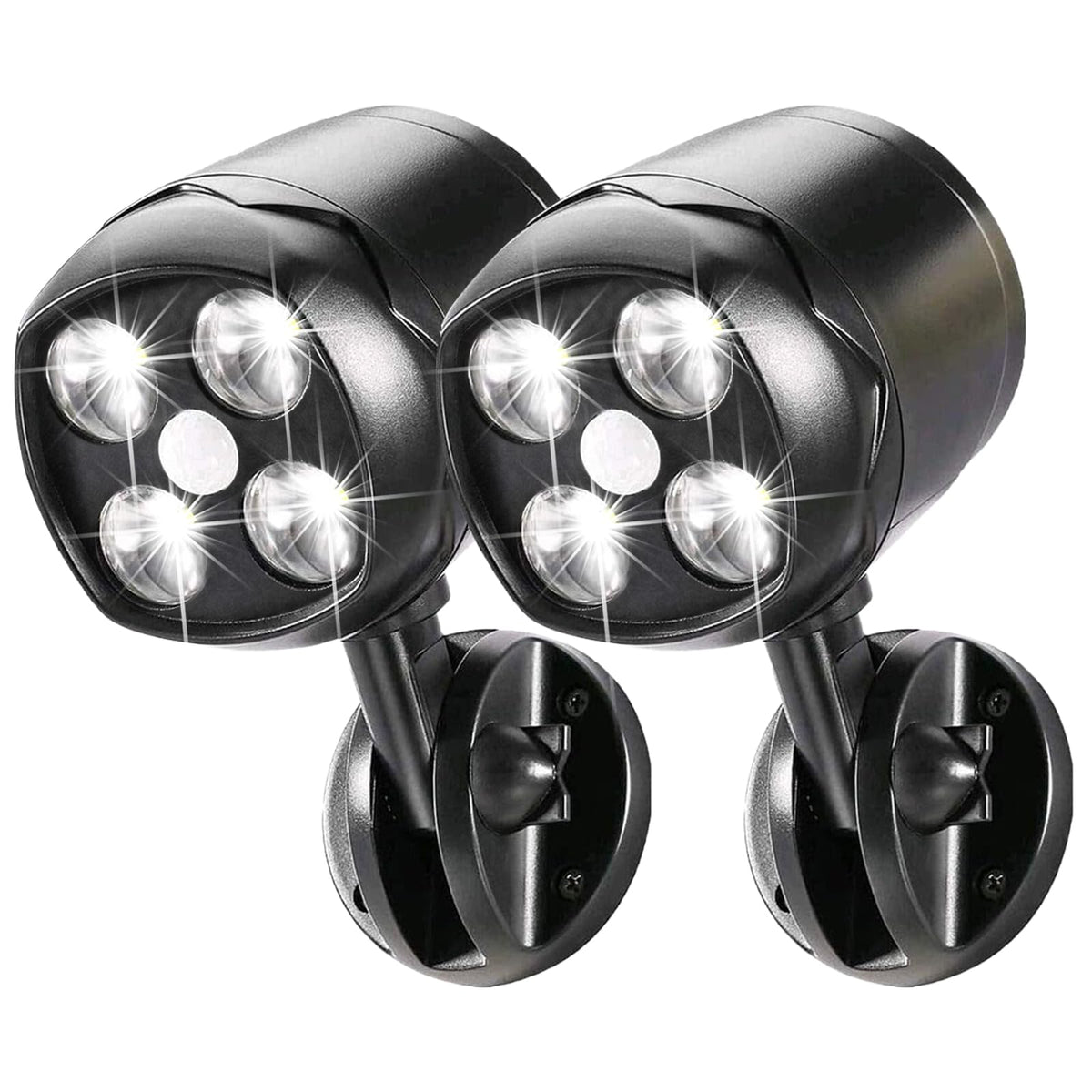 OTTYMER battery-operated outdoor motion sensor light in front view brightening entry