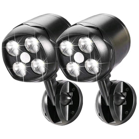 OTTYMER battery-operated outdoor motion sensor light in front view brightening entry