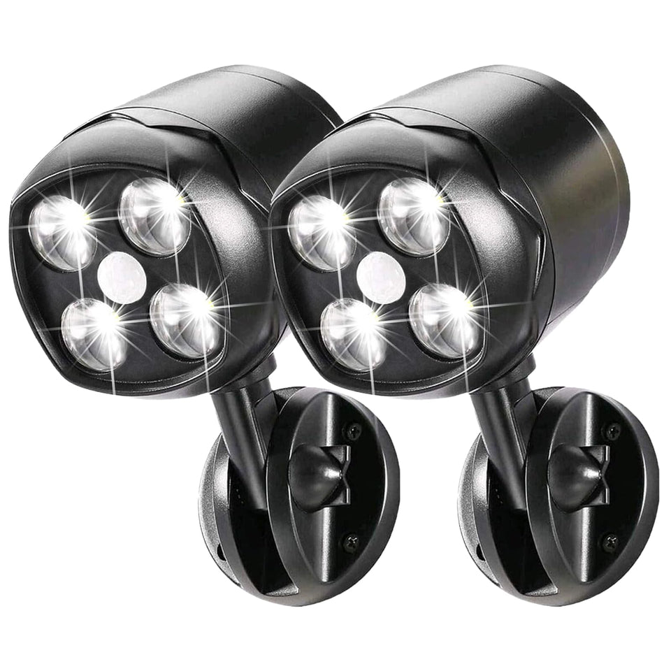 OTTYMER battery-operated outdoor motion sensor light in front view brightening entry
