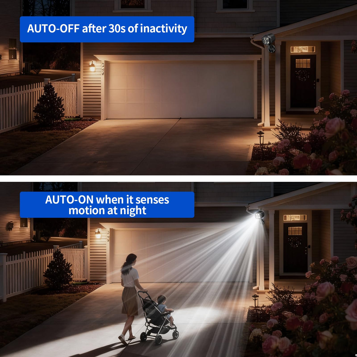 OTTYMER motion-sensor activated night illumination demonstrates auto-on feature