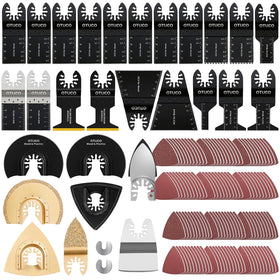 OTUCO 150-pcs oscillating blades set for versatile wood and metal cutting