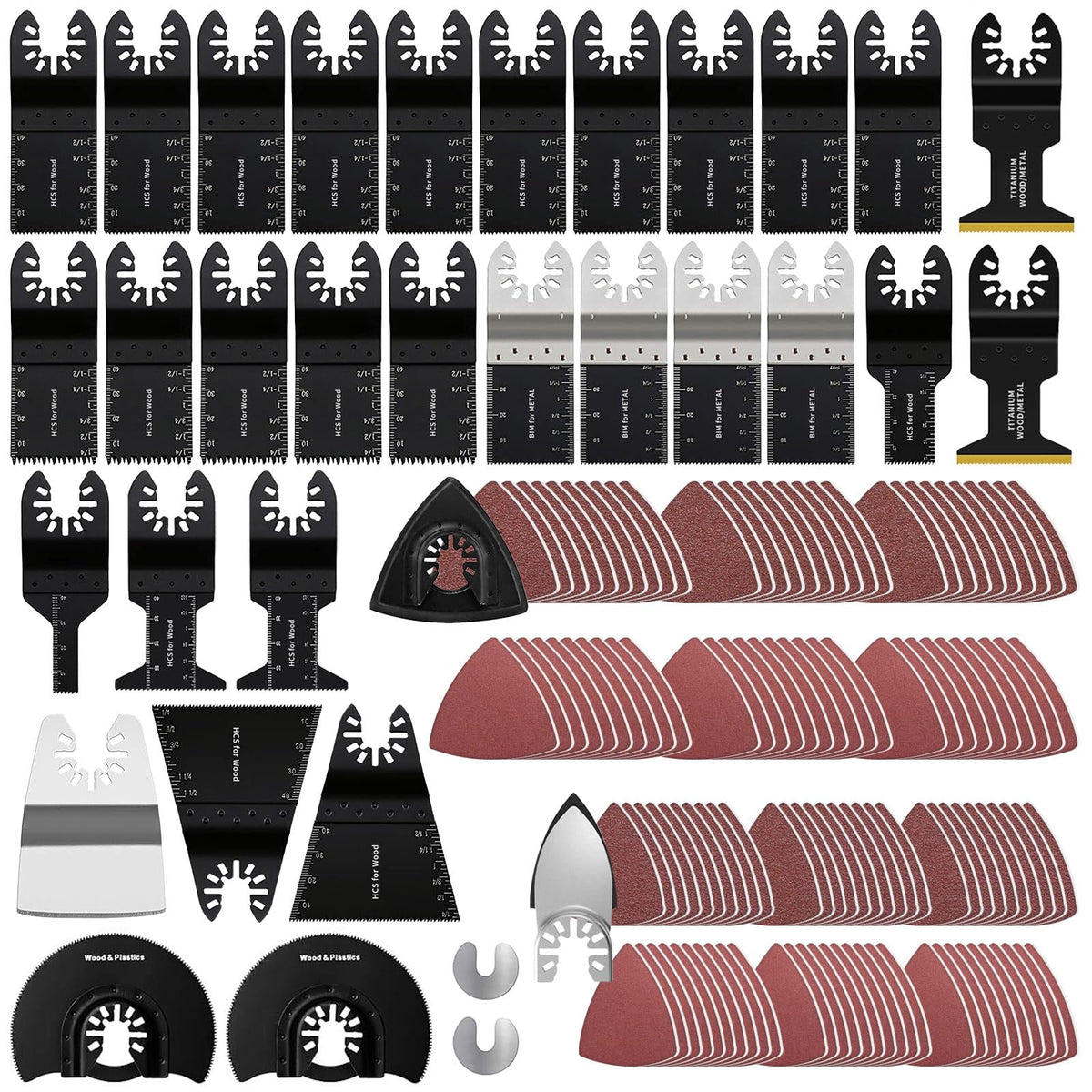 OTUCO 154 pack oscillating blades for precise wood and metal cutting