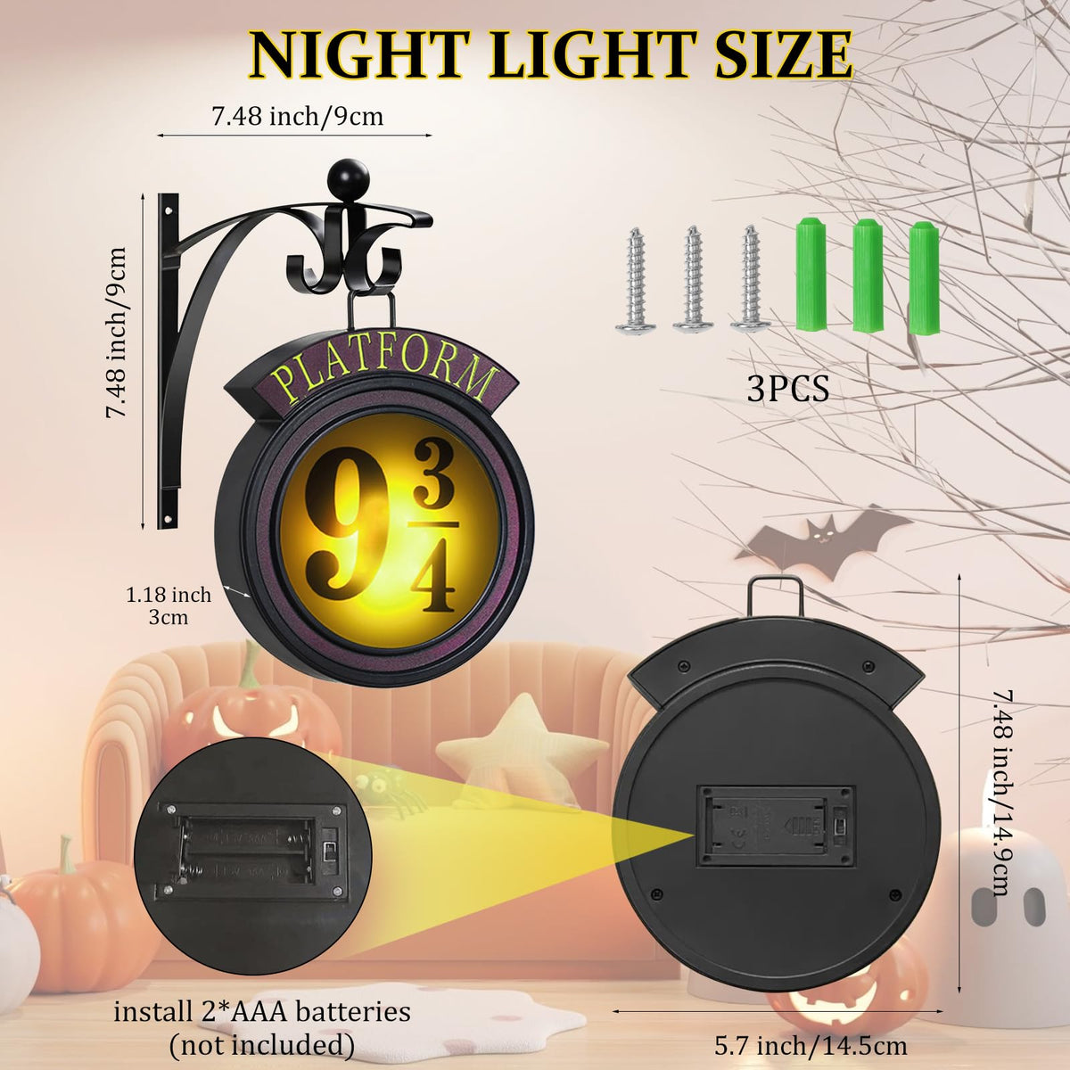 Otusopy LED warm glow night light suitable for desks and shelves.