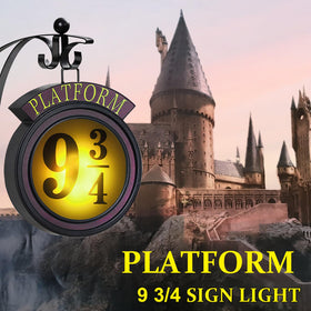 Otusopy platform 9-3-4 sign wall light adds whimsical decor on walls.