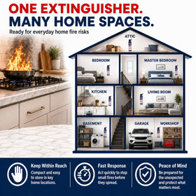 Ougist electrical-fire extinguisher uses non-conductive powder for electronics