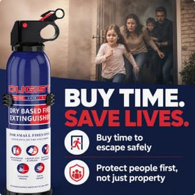 Ougist ABC fire extinguisher in vehicle, ready for quick, controlled response.