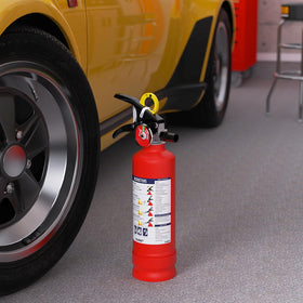 Ougist extinguisher suitable for kitchen, garage, and car safety needs.
