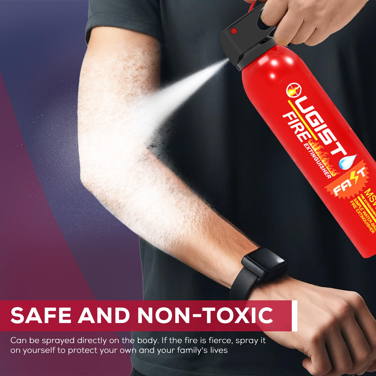 Ougist extinguisher designed for kitchen grease fires and quick response