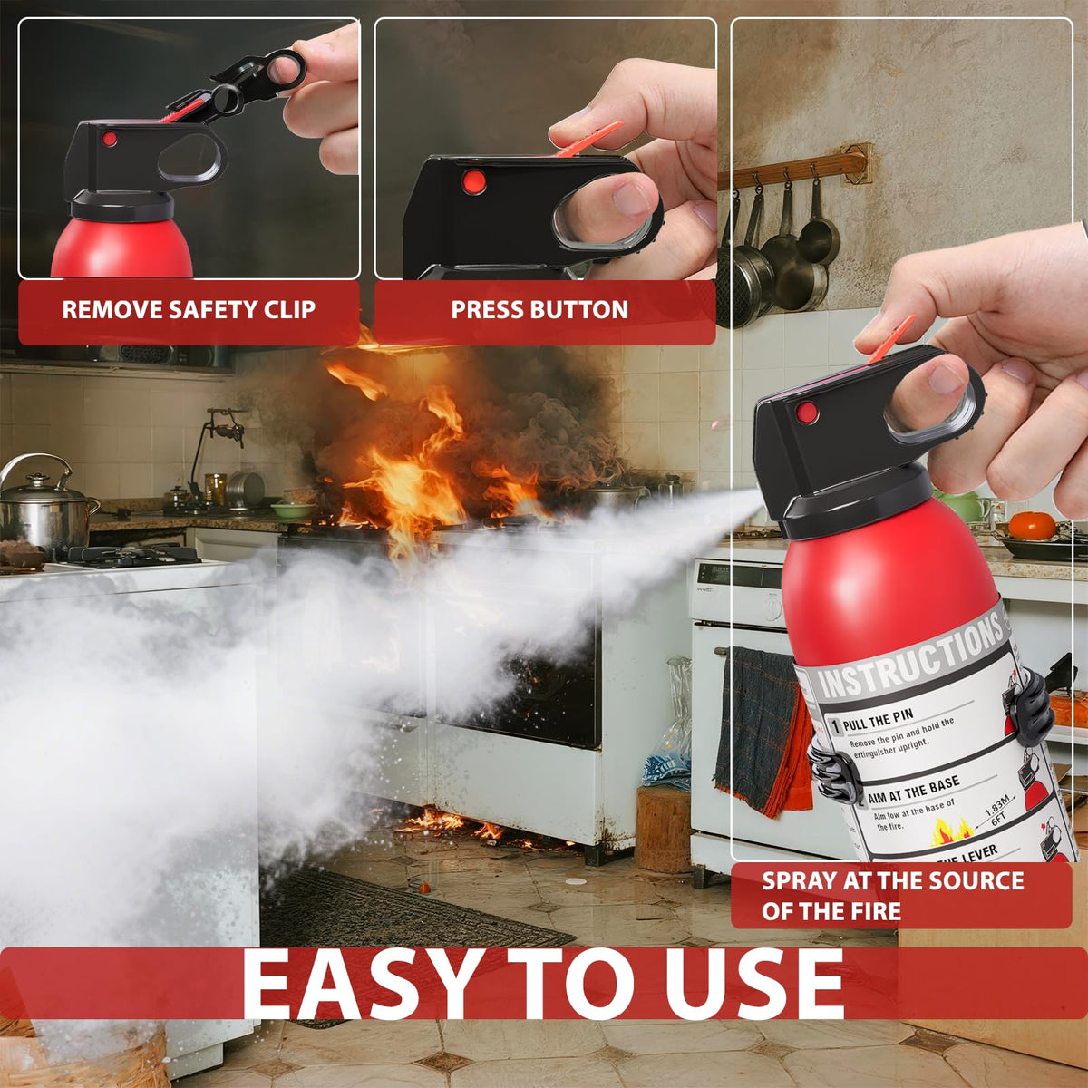 Ougist portable car-mount extinguisher delivers quick access on the road.