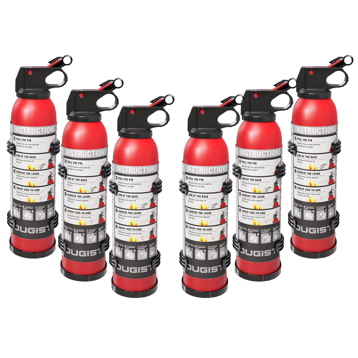 Ougist small fire extinguisher pack shot for home and car safety.