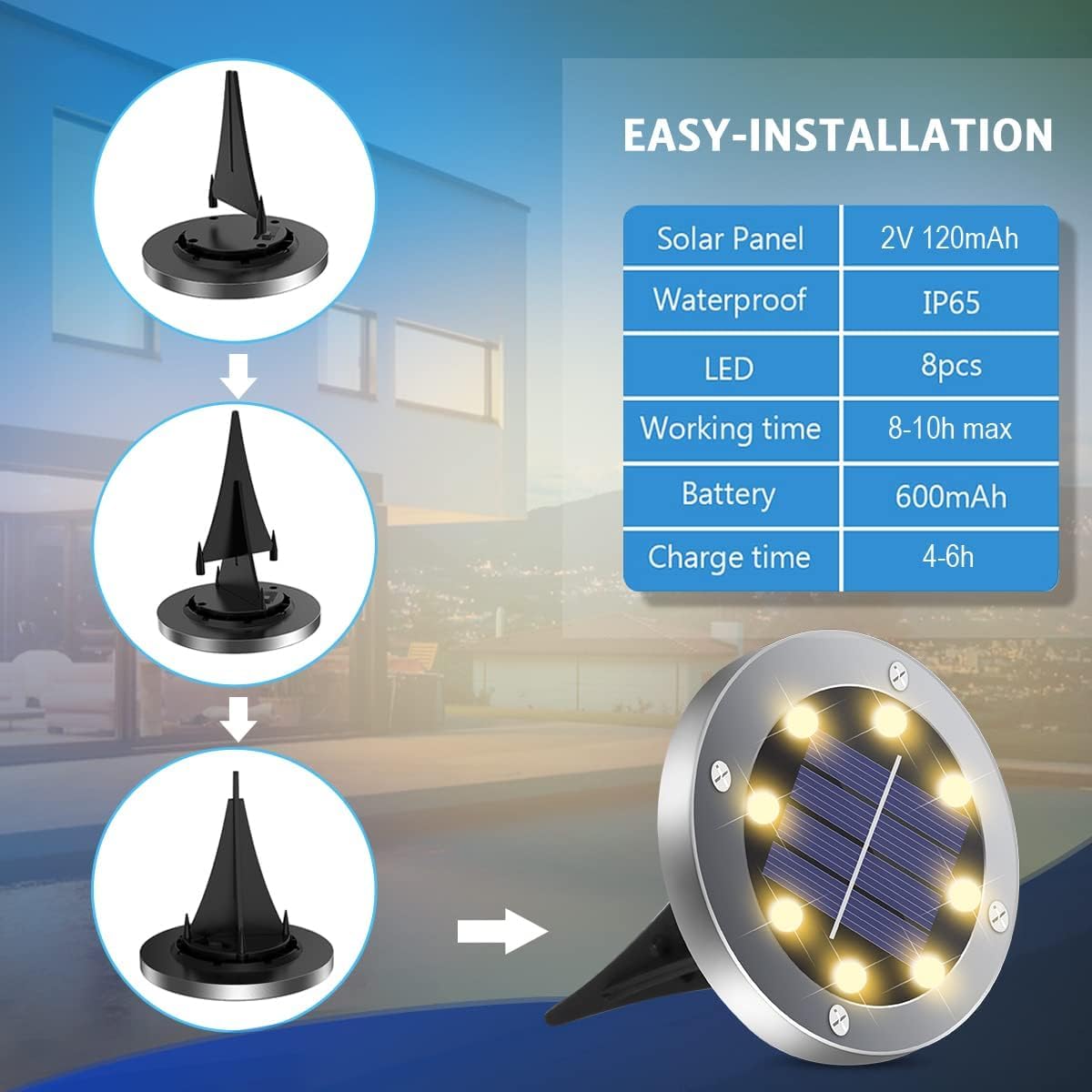 OULONGER garden path lights IP65 waterproof for outdoor use.
