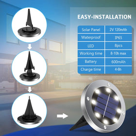 OULONGER outdoor solar path light IP65 waterproof for all-weather garden pathways.