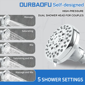  OURBAOFU shower heads adjust 180 degrees for easy aiming