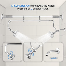 Ourbaofu adjustable rod maintains balance for different bathroom sizes.