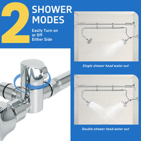 Ourbaofu dual head system includes a built-in diverter for flexible use.
