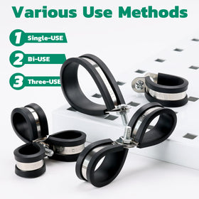 Ouru durable metal strap clamps provide secure support for pipes and cables