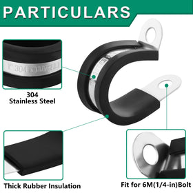 OURU rubber cushioned insulated clamps protect wires and pipes from vibration