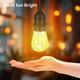 Ousam Led 2700K warm glow provides vintage charm outdoors.