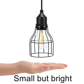 Ousam Led 9.8 ft cable allows flexible mounting from shed to gazebo.