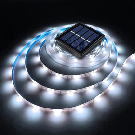 Ousam Led solar panel outdoor setup charges in daylight for automatic dusk lighting.