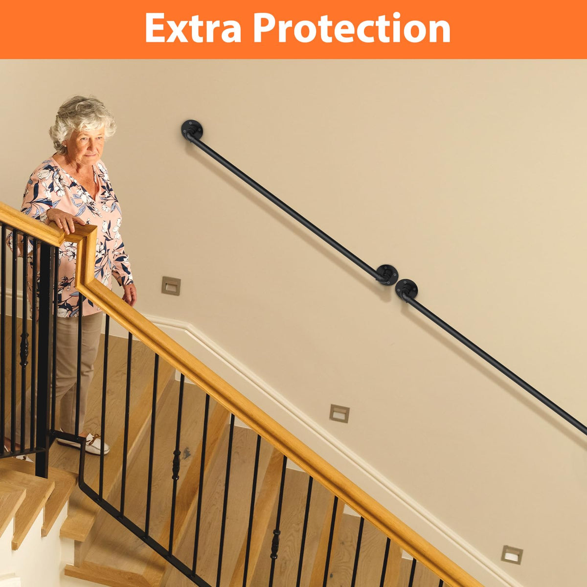 OUSHENG durable powder-coated metal handrail withstands daily wear
