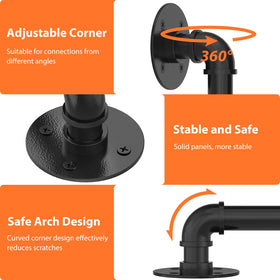 OUSHENG industrial pipe handrail wall mount highlights durable powder-coated finish