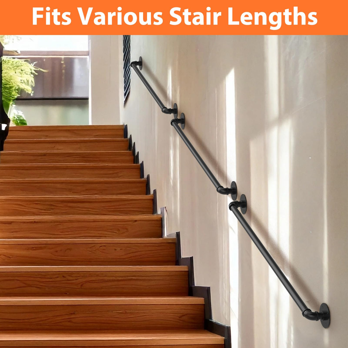 OUSHENG sturdy ergonomic grip handrail provides secure stair support