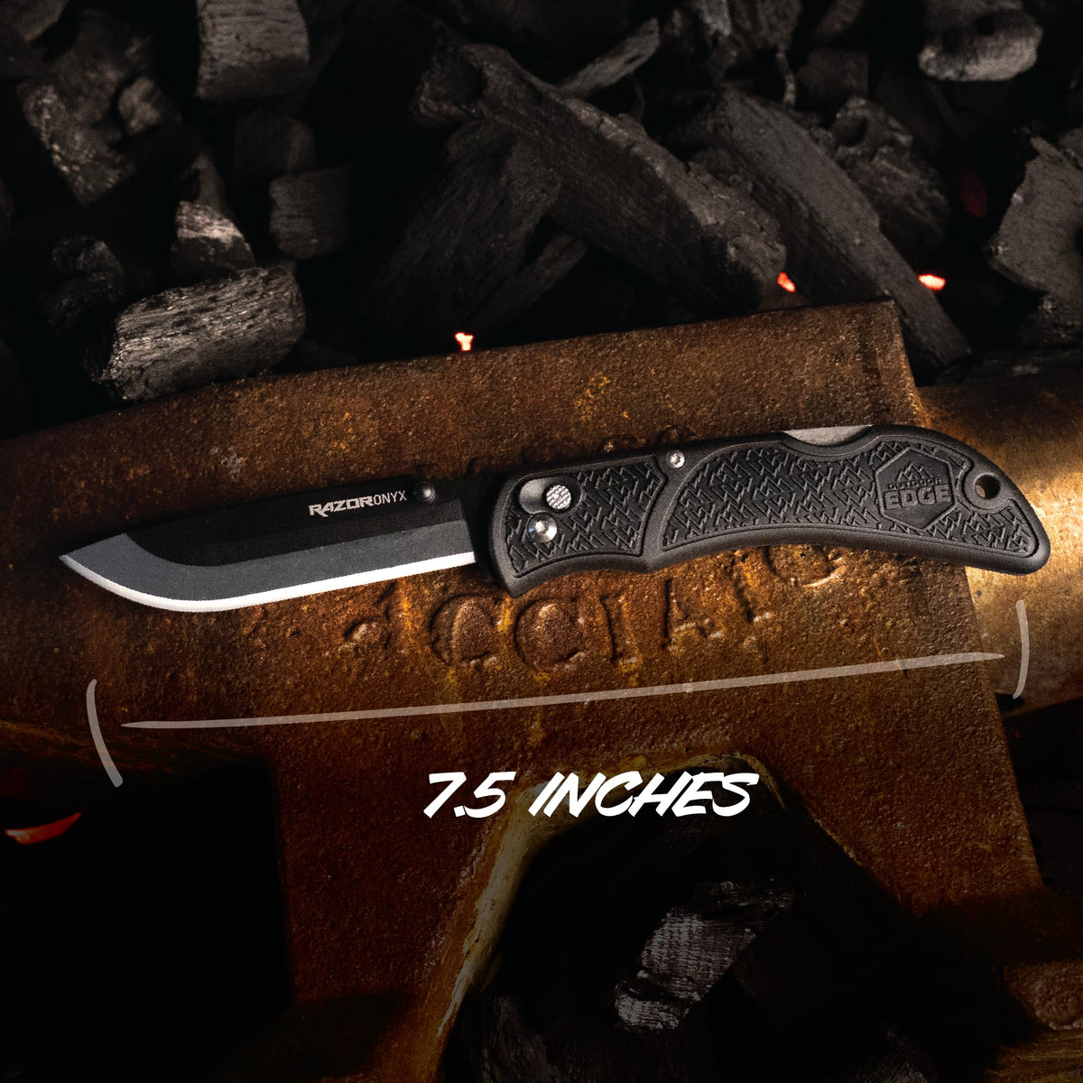 Outdoor Edge Onyx pocket clip enables easy, secure carry.