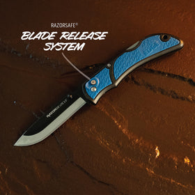 Outdoor Edge RazorLite 44J2 stainless steel blades deliver sharp, long-lasting cuts.