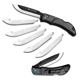 OUTDOOR EDGE RazorLite EDC knife gray front view for daily carry.