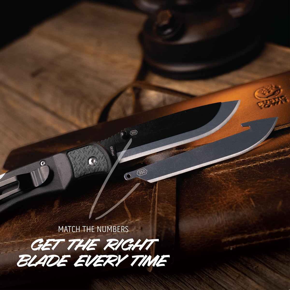 OUTDOOR EDGE RazorLite Grivory handle with non-slip grip for secure comfort.