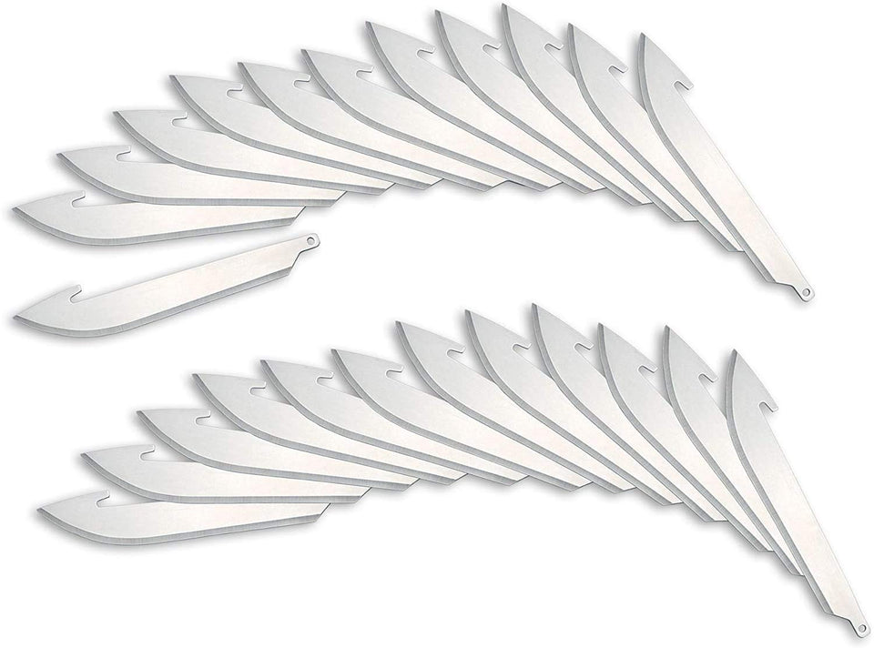 Outdoor Edge RazorSafe 3.5-inch blade in front view highlighting replacement compatibility