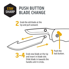 Outdoor Edge RazorSafe blades shown in a 24-pack for bulk efficiency