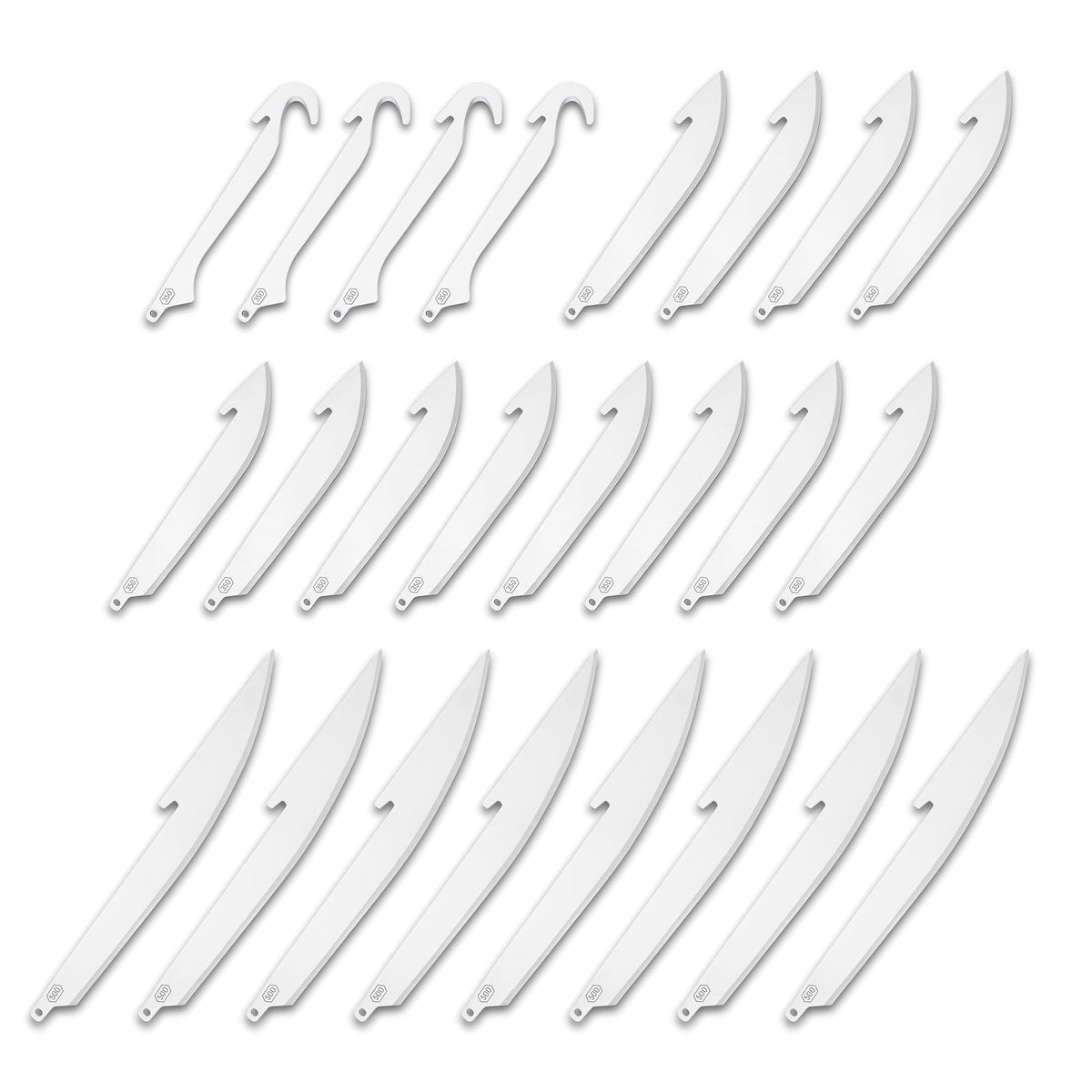 OUTDOOR EDGE RazorSafe 24-pack front view for quick field replacements.