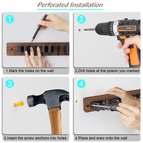 Outnili easy install wall mount arrives with screws and anchors.