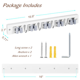 OUTNILI wall rack in garage or laundry for tidy tool access.