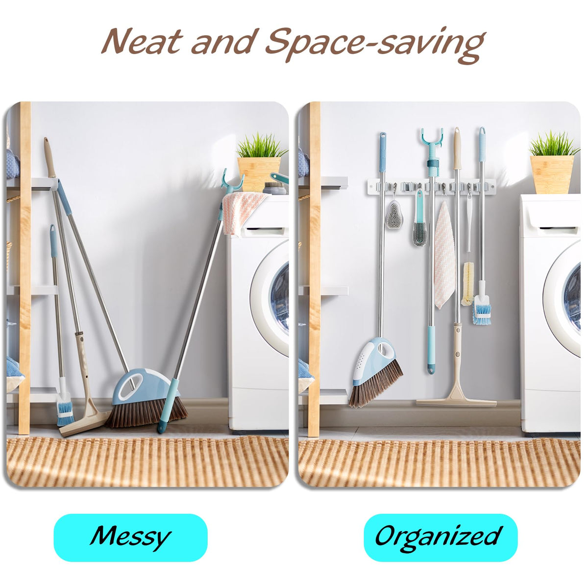 OUTNILI organizer with four hooks offers versatile tool hanging.