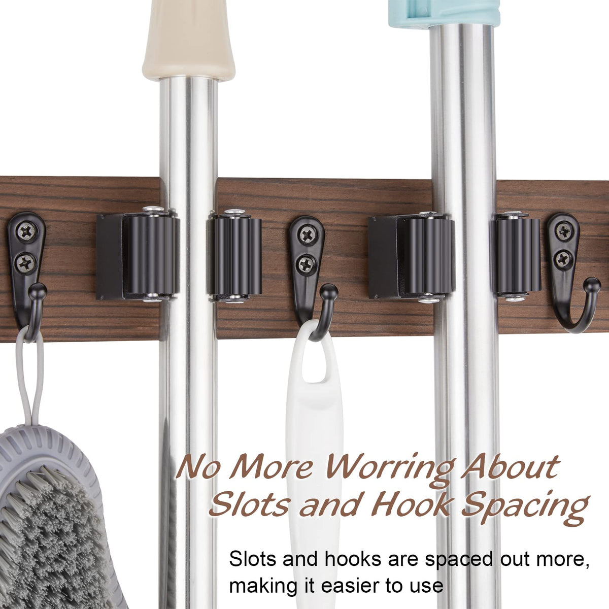 Outnili indoor outdoor cleaning hanger keeps tools tidy behind doors or in closets.