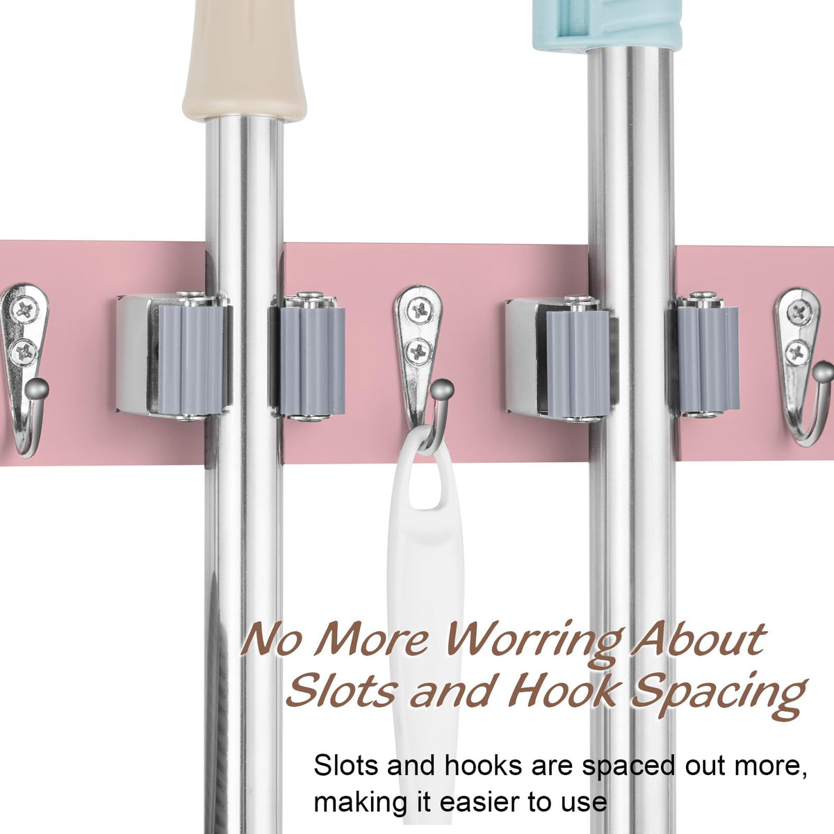 Pink storage accessory adds decor while organizing kitchen or mud room