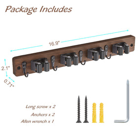 Outnili modern country decor broom holder complements kitchen or garage walls.